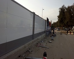 深圳旭東鋼結構A款圍擋，工地施工圍擋首選